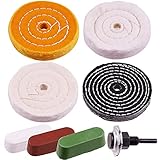 Swpeet 7Pcs 4" Buffing Polishing Wheels Polish Pad