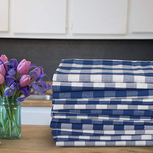Urban Villa Dinner Napkins Buffalo Checks Plaid Cloth Napkins Set of 12