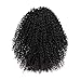 Vigorous Afro Kinky Curly Hairpiece Synthetic Clip in Ponytail Hair Extensions for Black Women Drawstring Natural Coily Ponytail for African Americans(Black)