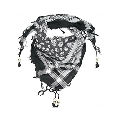 Lovarzi Skull Scarf for Men and Women - Trendy cotton square skull scarf