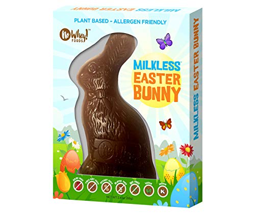 No Whey Foods - Milkless Chocolate Easter Bunny - Allergy Friendly & Vegan - Dairy Free, Nut Free, Peanut Free, Soy Free, Gluten Free