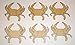 Wallstickers4you Deovtsl Crab Shape Cut Outs Unfinished Wood Mini Crabs 2.75