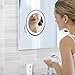 Lighted Vanity Makeup Mirror, BEQOOL 10X Magnification Travel Cosmetic Mirror Touch Activated Dimmable LED Suction Bathroom Mirror Daylight Color Illuminated 360 Degrees Rotation (adjustable)