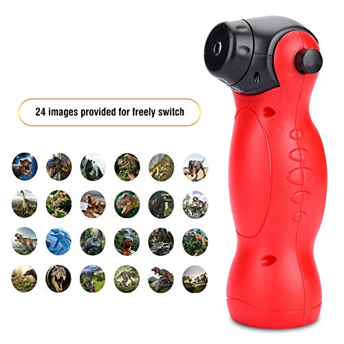 Children Projector Flashlight, 24 Dinosaur Pattern Torch Projection Light Kids Sleep Bedding Story Early Educational Toy for Child Infant Toddler