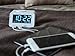 Homtime C1PRO Bedside Alarm Clock with USB Charger and Bluetooth Speaker for Heavy Sleeper, Dimmable, Temperature, Backup Battery for Time, White