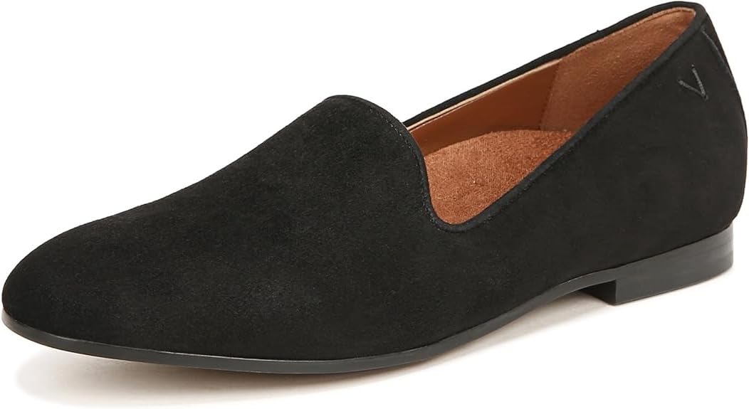 Vionic Womens Willa Loafer Black Suede 8 M