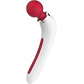 MaeDouy Handheld Full Body Deep Tissue Muscle Tissue Waterproof Massage Tools, Electric Shoulders & Neck Back Massager-Powerful & Portable for Travel Use Muscle Pain Relief & Fatigue - Red