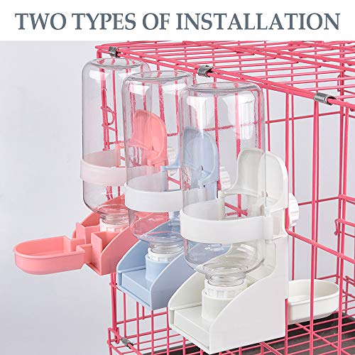 kathson Rabbit Water Feeder, 17oz Hanging Water Fountain Automatic