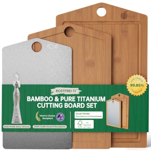Titanium Cutting Board Carbonized Bamboo Cutting