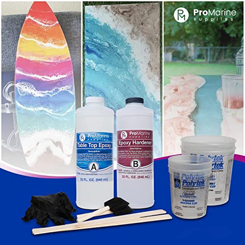 Promise Epoxy Crystal Clear Table Top Epoxy Resin (64Ounce Kit) 2