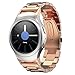 Samsung Gear S2 Watch Band with adapter,Shangpule Stainless Steel Metal Replacement Smart Watch Band Bracelet for Samsung S2 SM-R720 (Rose Gold)