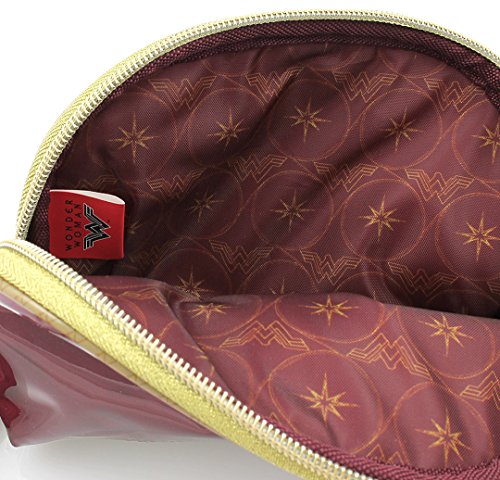 Wonder Woman Red Wristlet Cosmetics Bag
