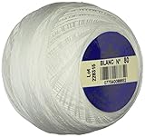 DMC 151 80-BLANC Cordonnet Cotton, White, 398-Yard, Size 80