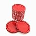 IGOGO 100 Pcs Colors Bottle Caps Craft Bottle Stickers for Hair Bows Pendants Scrapbooks 1 Inch (Bright Red, 100 pcs)