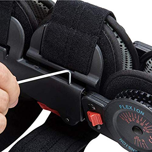 Hinged Knee Brace ROM Adjustable Post Op Knee Support Orthosis Immobilizer Protector for Left Leg and Right Leg, Both Men and Women - Thumbnail 7