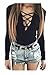 Pink Queen Women's One Piece Knit Tight Bodysuit Jumpsuit Size XL Black