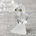 H&D Clear Crystal Owl Figurine Collection Paperweight Table Centerpiece Ornament