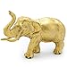 12 Jumbo Metallic Gold Plastic Safari Animal Set - Different Varieties of Zoo Animals, 3 Elephant 3 Giraffe 3 lion 3 Tiger PVC, 4-6 Inches