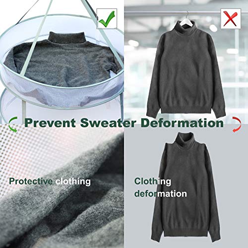 OAKOAK Foldable Sweater Dryer， 2Tier 24Inch Collapsible Hanging