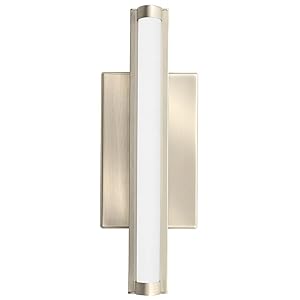 Lithonia Lighting Contemporary Arrow 1 Foot Brushed Nickel 3K LED Decorative Wall Light, Sconce