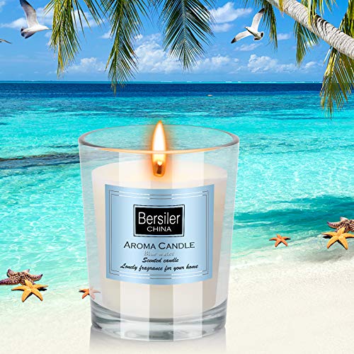 Bersiler Aromatherapy Candles, Scented Candles Gift for Women Birthdate Soy Wax Candle 3 Pcs X 4.5 OZ Mother\'s Day Anniversary ：Blue Water