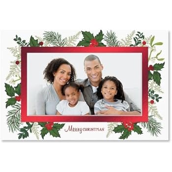 Elegant 55 Christmas Card With Photo Insert Elegant 55 Christmas Card With Photo Insert