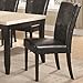 Set of 2 Parson Chairs with Tufted Leatherette in Dark Cappuccino Finish