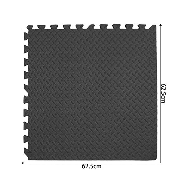JJOnlineStore – Schwarz Leafage ineinandergreifende SCHAUMSTOFF MATTEN