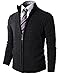 H2H Mens Slim Fit Full-zip Kintted Cardigan Sweaters with Twist Patterned