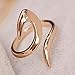 Adjustable Open Snake Index Finger Ring for Women (Rose Gold)
