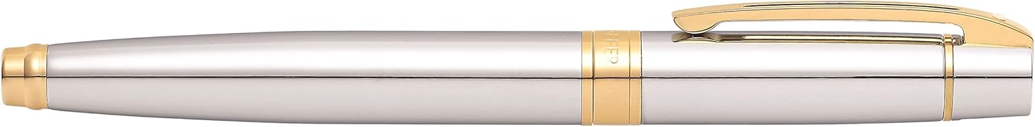 Sheaffer 300 - Refillable fountain pen, fine nib, chrome finish, gold-tone trim, E0934243 - Image 5
