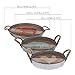 Barnyard Designs Round Metal & Wooden Decorative Nesting Tray Set, Vintage Rustic Distressed Design, Serving Trays for Country Kitchen, Coffee Table, Set of 3