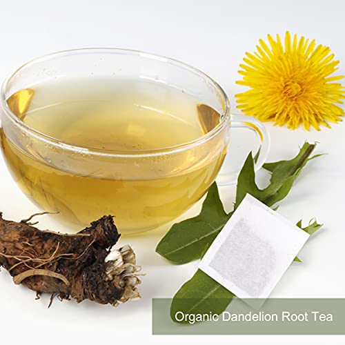 Yan Hou Tang Organic Dandelion Root Tea Bags 20 Counts Digestive Vitamin Rich Premium Herbal Detox Teabags to Cleanse Help Boost Immunity Caffeine Free