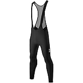 ROCKBROS Men’s Cycling Bib Pants Padded Winter Thermal Bike Bibs Pants Fleece-Lined Bike Leggings