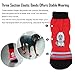 RilexAwhile Dog Socks Non-Slip Pet Cat Socks with Rubber Reinforcement Knit Three Sections Long Socks for Dogs with Traction Soles Small Medium Large Dogs Paw Protector for Indoor Wear, 4PCS (L, Red)