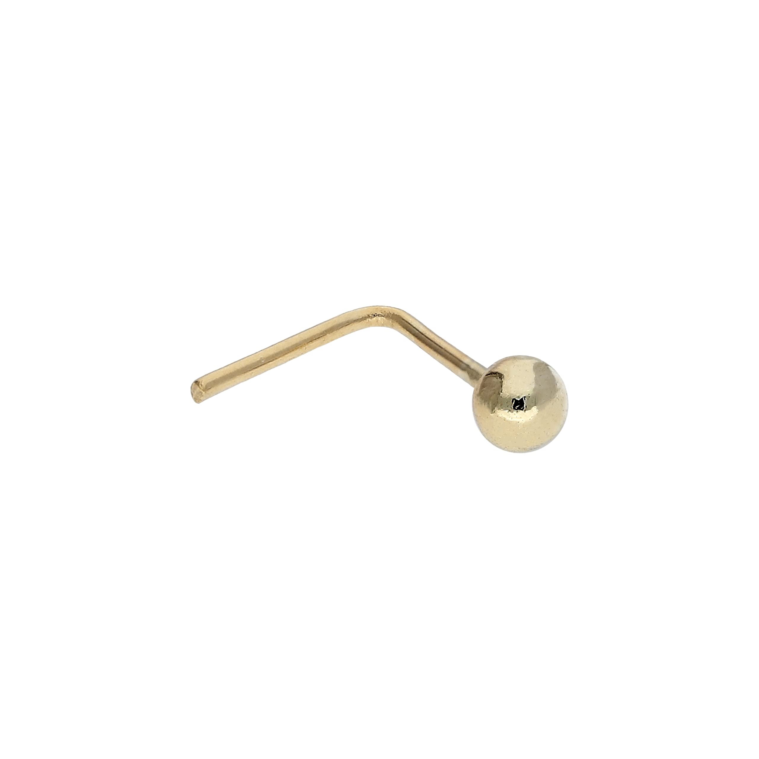jewellerybox 9ct Yellow Gold 2mm Bead Nose Stud L