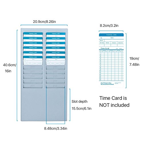 Time Card Rack 24 Pocket Slots Wall Mounted Durable Holder Compatible with At... eBay