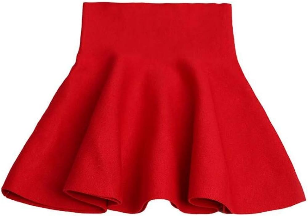 Mesinsefra Little Big Girls' High Waist Knitted Flared Pleated Skirt Casual: Clothing