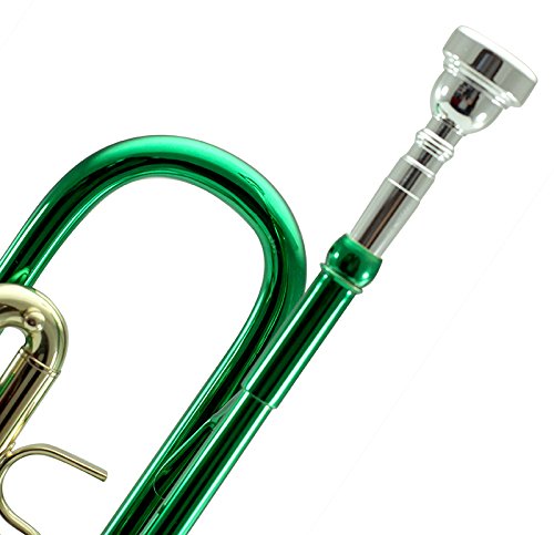Sky Band Approved Green Lacquer Brass Bb Trumpet with Case, Cloth, Gloves and Valve Oil, Guarantee Top Quality Sound, Green