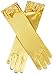 TagoWell Kids Girls Stretch Long Full Finger Dress Formal Pageant Party Gloves Yellow