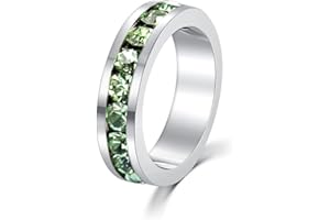 BOSVISION Birthstone Pendant Charm for Necklace - Full Eternity, Stackable, Crystal Birthstone