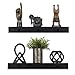 Wallniture Wall Mountable Floating Shelf Storage Organizer with 3 Drawers in Black