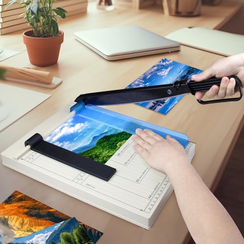 Paper Cutter, Paper Cutting Machine, 12 "A4 Cutting Length, 10 Sheet Capacity, with Safety Protection Device and Blade Lock, Suitable for Office, School or Commercial usePaper Cutter