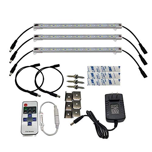 HAMRVL 5730 Aquarium Coral LED Strip Light Spool Waterproof LED Plant Grow String Lights DC 12V 1ft 3Pcs with Power and Remote (5Red 1Blue)