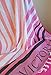 Huge Fringe Blanket Beach Towel Pink White and Black Striped