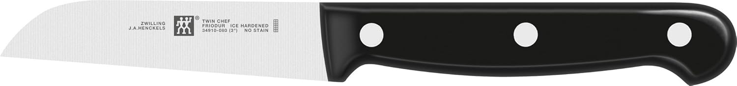 ZWILLING Gemüsemesser, Klingenlänge: 8 cm, Kleines Klingenblatt, Rostfreier Spezialstahl/Kunststoff-Griff, Twin Chef