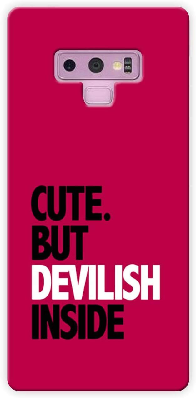 Humor Gang Cute But Devilish Inside Printed Design TPU Slim Soft Transparent Clear Flexible Silicon Mobile Back Cover for Samsung Galaxy Note 9"