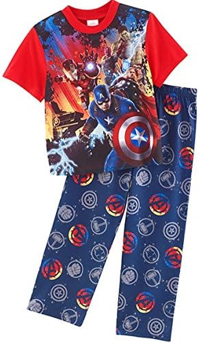 MARVEL AVENGERS HULK THOR IRON-MAN ULTRON Size 8 Pajama Set
