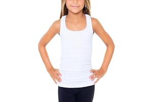 Malibu Sugar Girls Tank Tops Racerback Tank Top - Girls Athletic Dance Tops Cheer Practice Wear for Girls Fits Ages 7-10