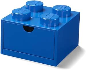 LEGO Caja de Almacenamiento en azul de 4 espigas para escritorio (#40201731)